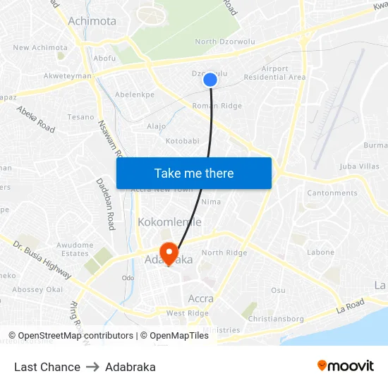 Last Chance to Adabraka map