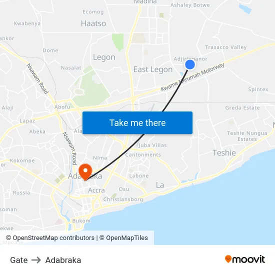 Gate to Adabraka map