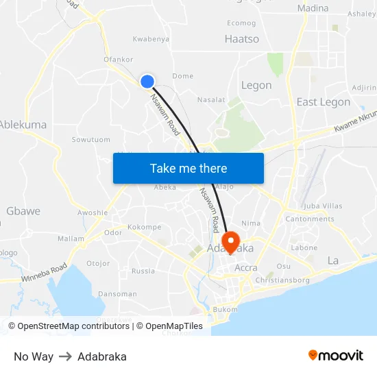 No Way to Adabraka map