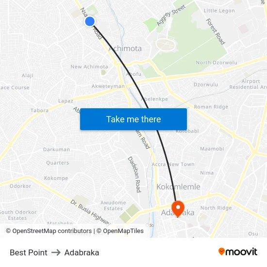 Best Point to Adabraka map