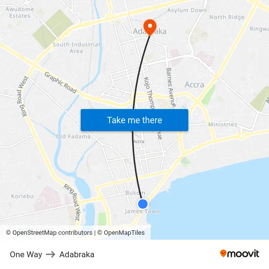 One Way to Adabraka map