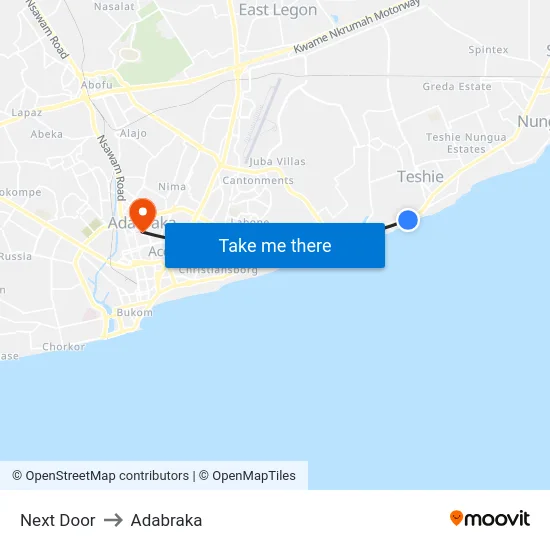 Next Door to Adabraka map