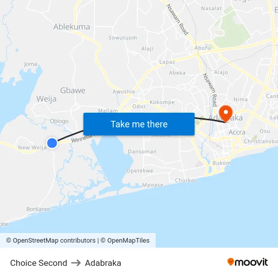 Choice Second to Adabraka map