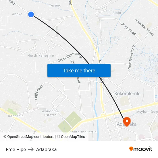 Free Pipe to Adabraka map