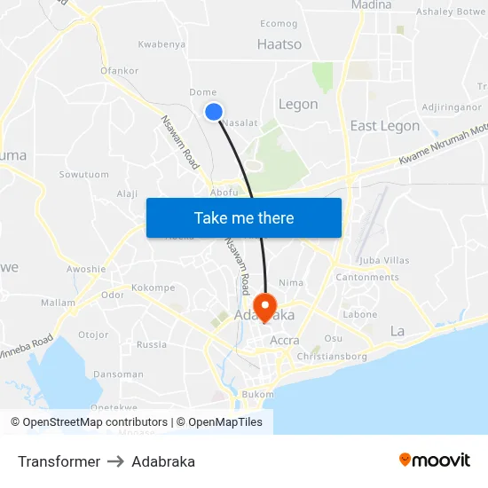 Transformer to Adabraka map