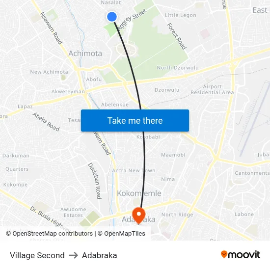 Village Second to Adabraka map