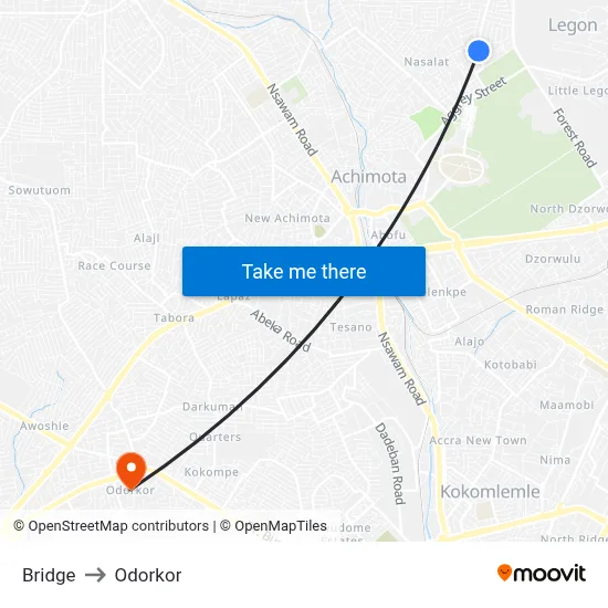 Bridge to Odorkor map