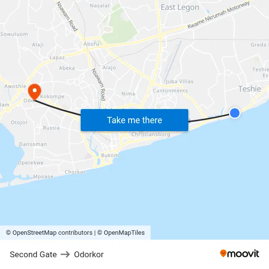 Second Gate to Odorkor map