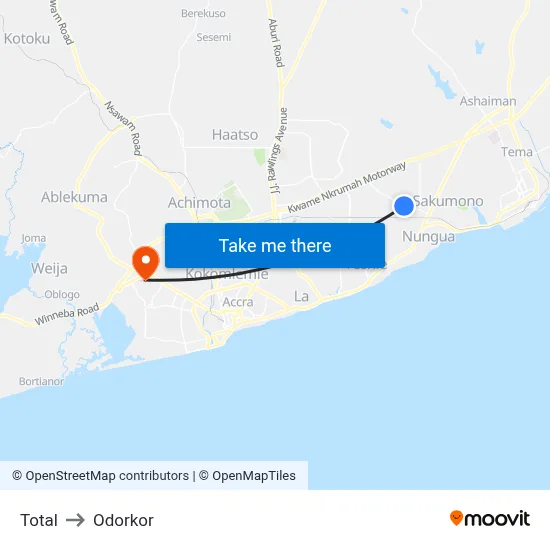 Total to Odorkor map