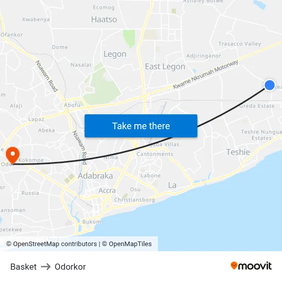 Basket to Odorkor map