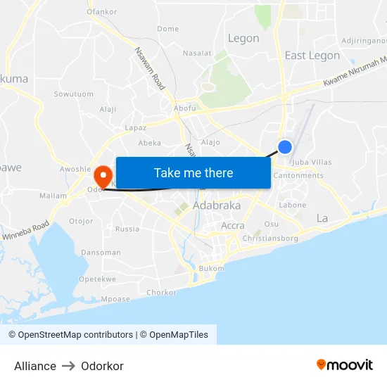 Alliance to Odorkor map