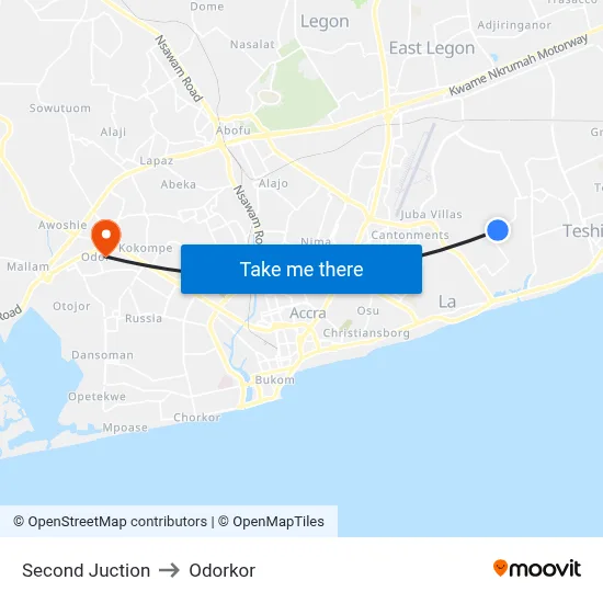 Second Juction to Odorkor map