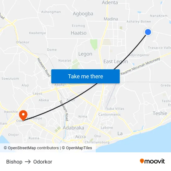 Bishop to Odorkor map