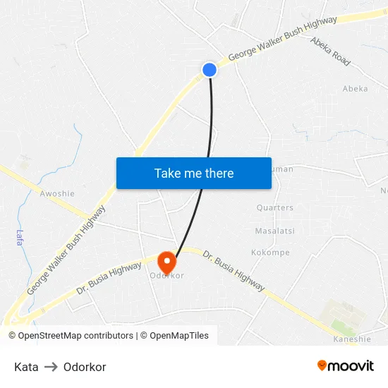 Kata to Odorkor map