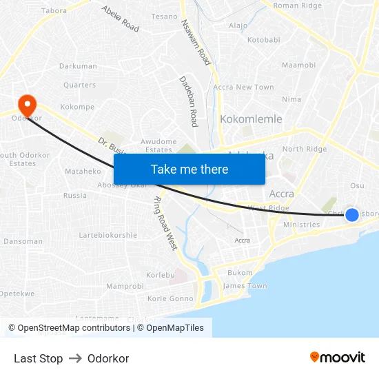 Last Stop to Odorkor map