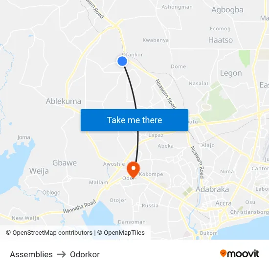 Assemblies to Odorkor map