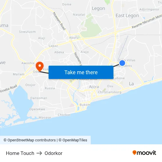 Home Touch to Odorkor map