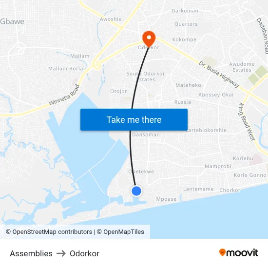 Assemblies to Odorkor map