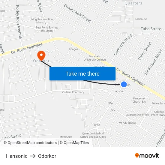 Hansonic to Odorkor map