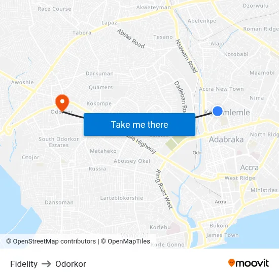 Fidelity to Odorkor map