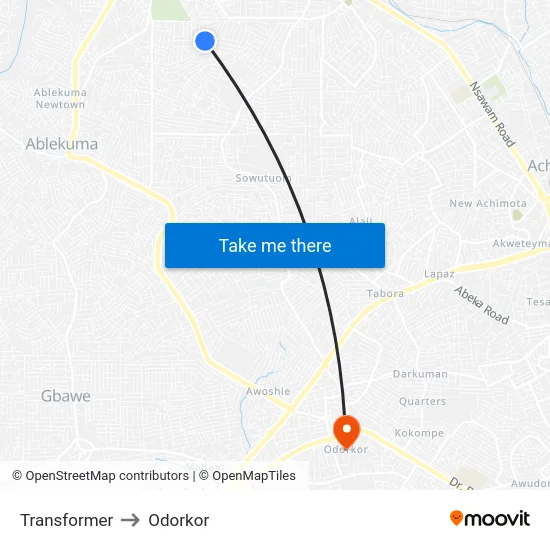 Transformer to Odorkor map