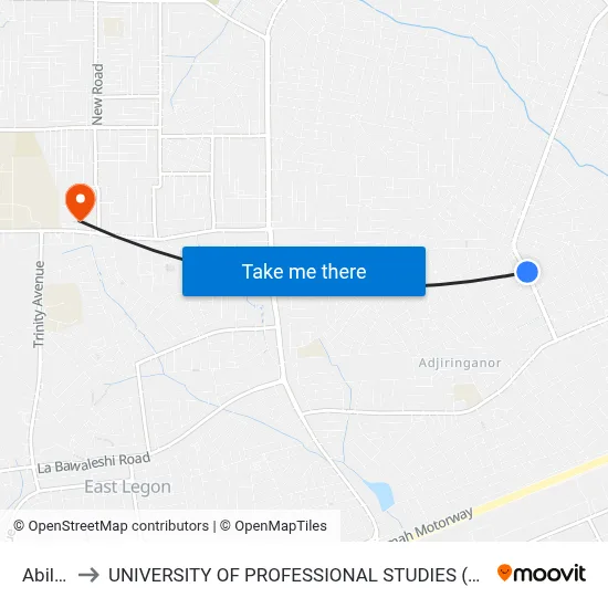 Ability to UNIVERSITY OF PROFESSIONAL STUDIES (UPSA) map