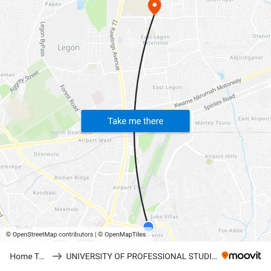 Home Touch to UNIVERSITY OF PROFESSIONAL STUDIES (UPSA) map