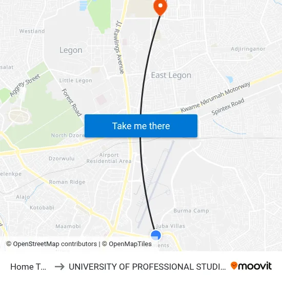 Home Touch to UNIVERSITY OF PROFESSIONAL STUDIES (UPSA) map