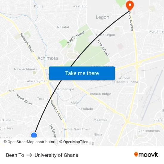Been To to University of Ghana map