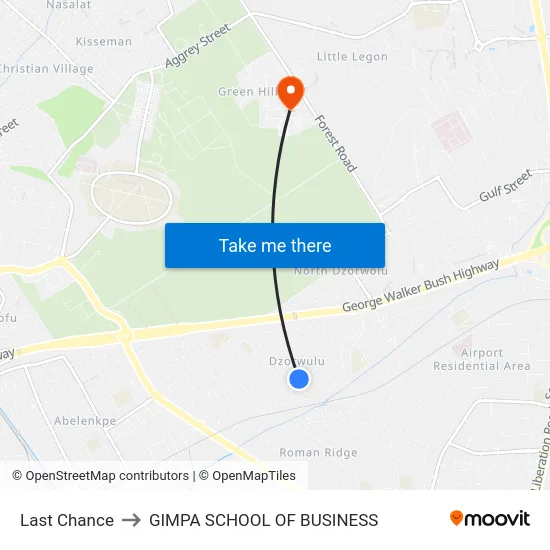 Last Chance to GIMPA SCHOOL OF BUSINESS map
