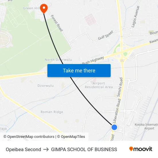 Opeibea Second to GIMPA SCHOOL OF BUSINESS map