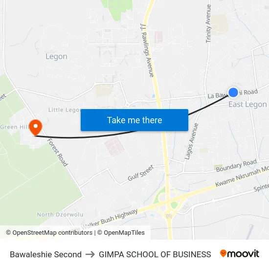 Bawaleshie Second to GIMPA SCHOOL OF BUSINESS map