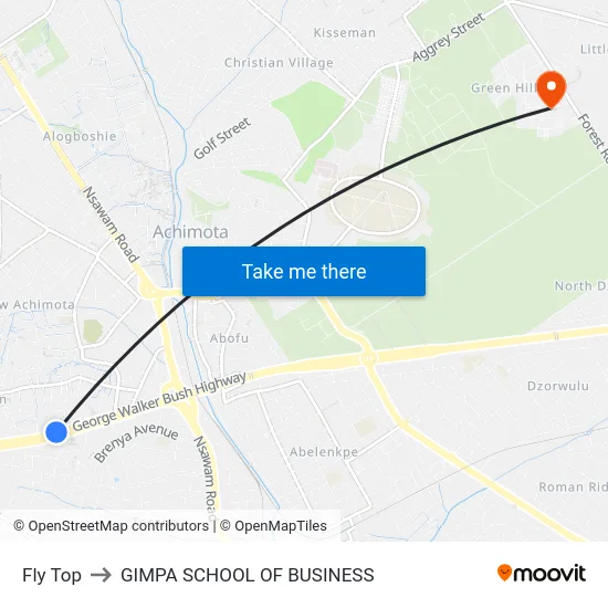Fly Top to GIMPA SCHOOL OF BUSINESS map