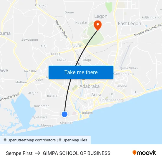 Sempe First to GIMPA SCHOOL OF BUSINESS map