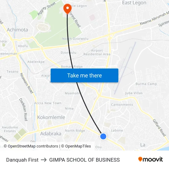 Danquah First to GIMPA SCHOOL OF BUSINESS map