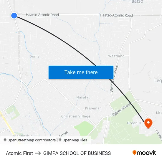 Atomic First to GIMPA SCHOOL OF BUSINESS map