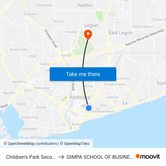 Children's Park Second to GIMPA SCHOOL OF BUSINESS map