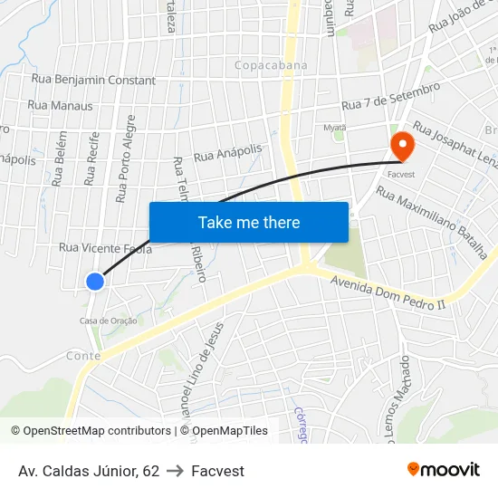 Av. Caldas Júnior, 62 to Facvest map