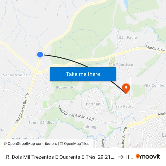 R. Dois Mil Trezentos E Quarenta E Três, 29-213 -  Corema to Ifsc map