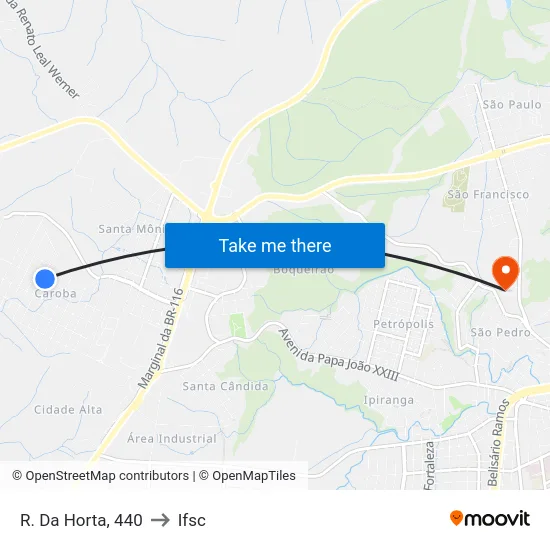 R. Da Horta, 440 to Ifsc map