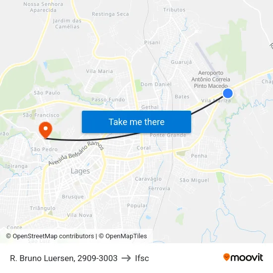 R. Bruno Luersen, 2909-3003 to Ifsc map