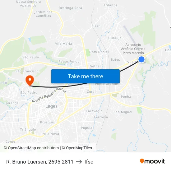 R. Bruno Luersen, 2695-2811 to Ifsc map