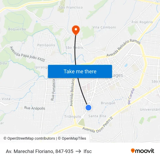 Av. Marechal Floriano, 847-935 to Ifsc map