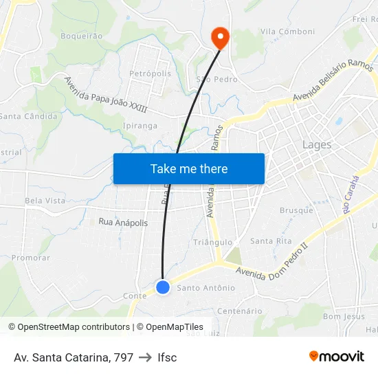 Av. Santa Catarina, 797 to Ifsc map