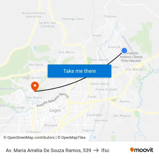 Av. Maria Amélia De Souza Ramos, 539 to Ifsc map