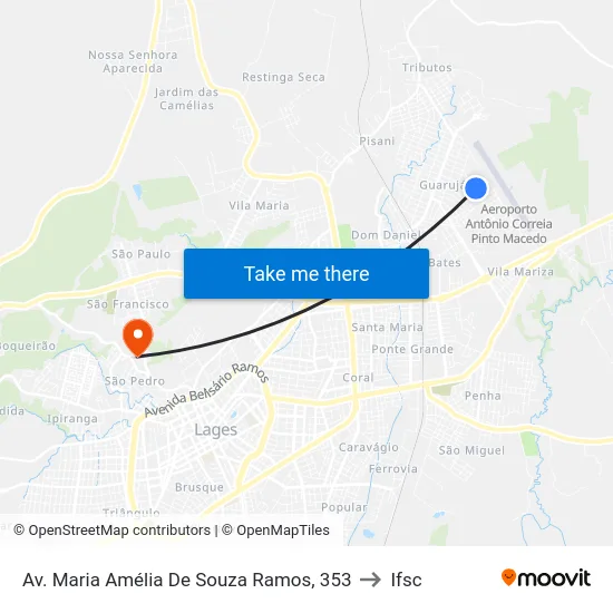 Av. Maria Amélia De Souza Ramos, 353 to Ifsc map