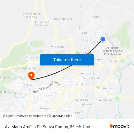 Av. Maria Amélia De Souza Ramos, 35 to Ifsc map