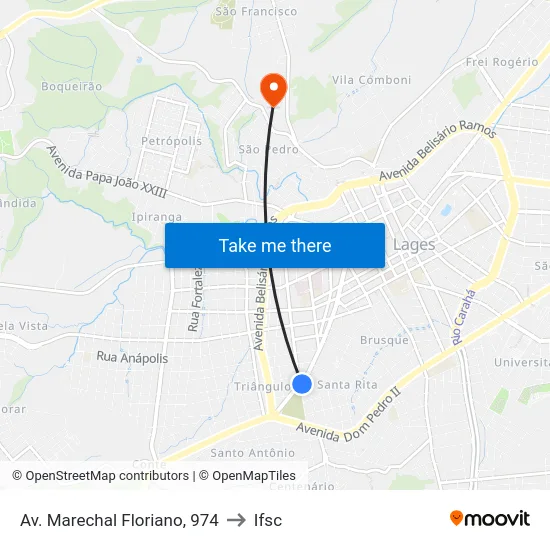 Av. Marechal Floriano, 974 to Ifsc map