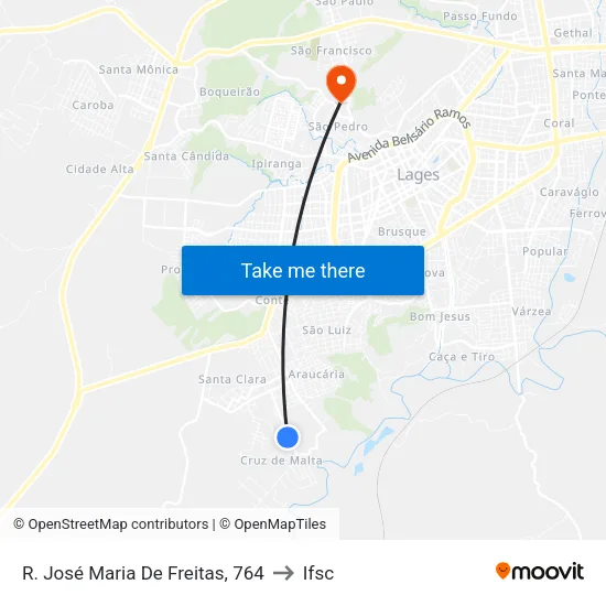 R.  José Maria De Freitas, 764 to Ifsc map