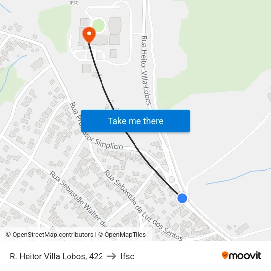 R. Heitor Villa Lobos, 422 to Ifsc map